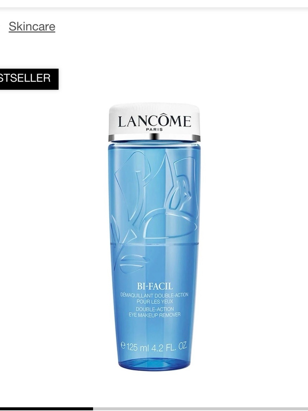 Lancôme Blue Eye Makeup Remover Bottle